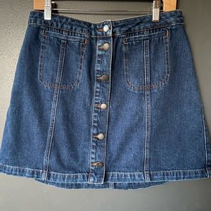 Topshop Moto denim skirt W34